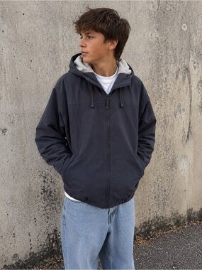 RedHead Navy Bomber Quilted Interior  Gorpcore Utility Hooded Jacket – Size S